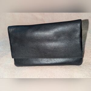 Skagen Classic Black Leather Clutch